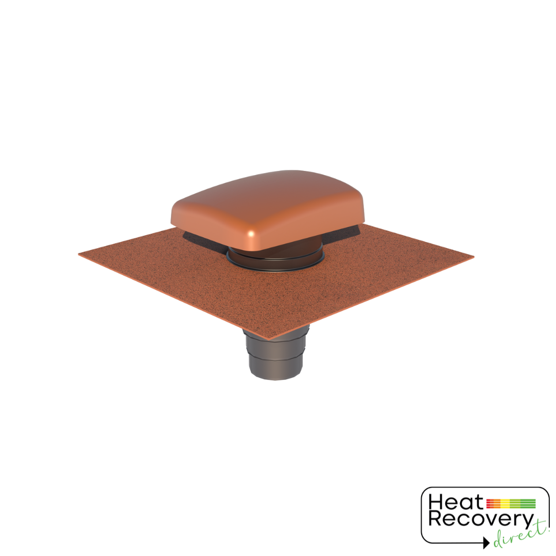 Ventilation Tile Hooded Universal UB41 + Adaptor Terracotta